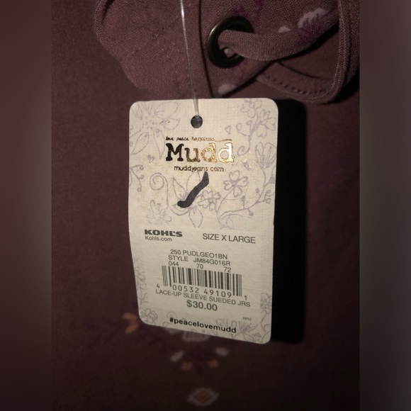 Dress by Mudd brand Size XL NWT Lace-up sueded long sleeved soft and warm - Picture 8 of 8